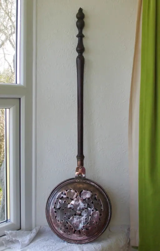 Antique English Georgian Copper Warming Pan