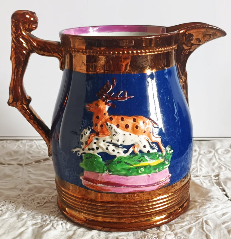 Antique Victorian Copper Lustre Jug