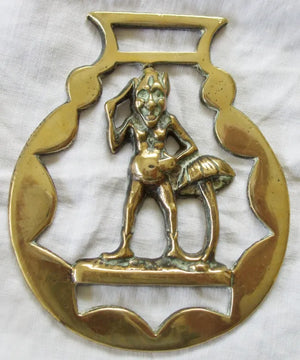 Vintage English "Cornish Pixie" Horse Brass