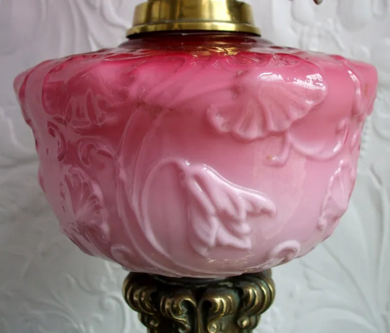 Antique English Victorian Oil Lamp