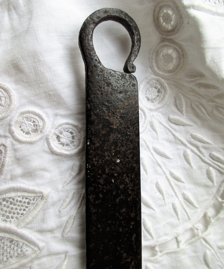 Antique English Victorian Brass Cream Skimmer