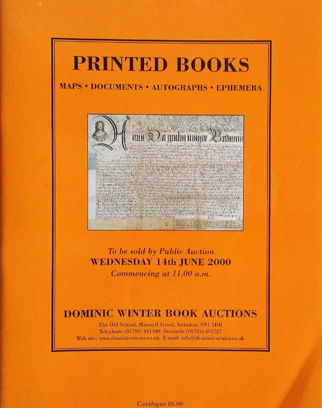 Dominic Winter ~ Printed Books ~ Swindon ~ 14. 06. 2000