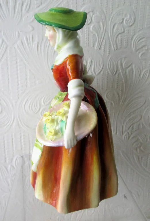 Vintage Royal Doulton Porcelain  Figurine ~ Daffy Down Dilly ~ HN 1712 ~ Rare Colour