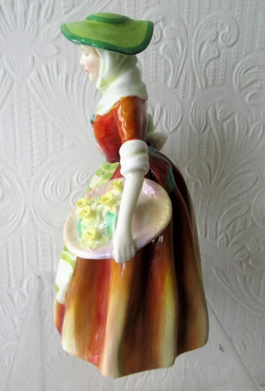 Vintage Royal Doulton Porcelain  Figurine ~ Daffy Down Dilly ~ HN 1712 ~ Rare Colour