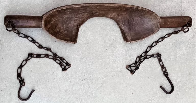 Antique English Victorian Beech Dairy Maid's Shoulder Yoke