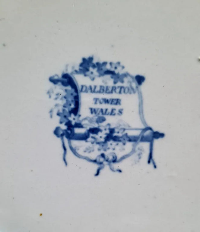 Antique Georgian Blue & White Transfer 