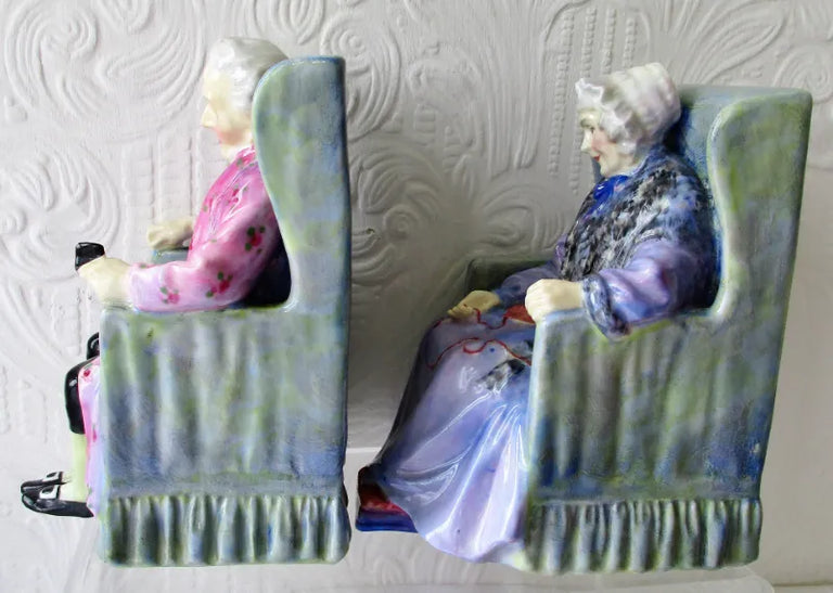 Vintage Pair of Royal Doulton Porcelain Figurines ~ 