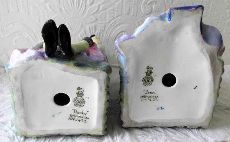 Vintage Pair of Royal Doulton Porcelain Figurines ~ 