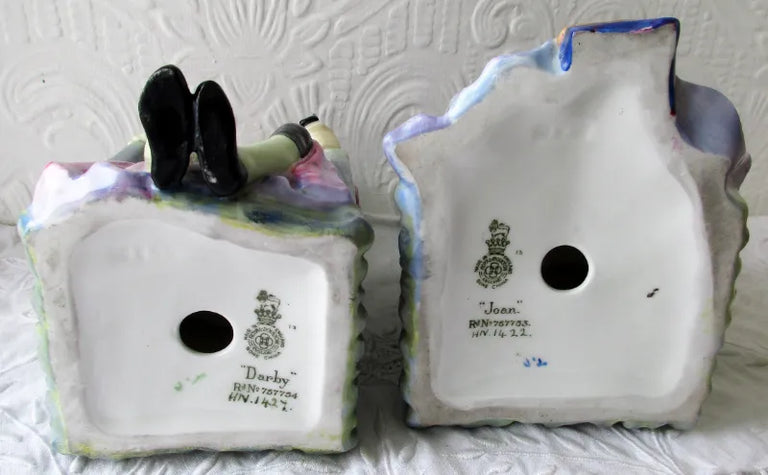 Vintage Pair of Royal Doulton Porcelain Figurines ~ 