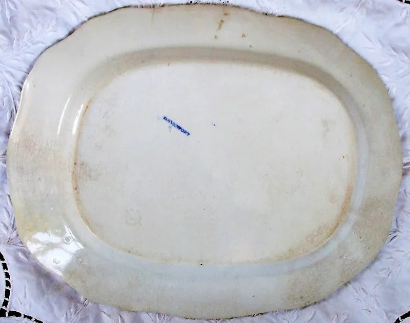 Victorian Blue & White Transfer Platter ~ William Davenport