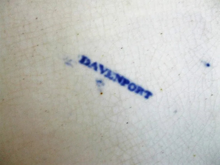 Victorian Blue & White Transfer Platter ~ William Davenport