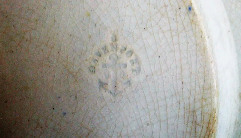 Victorian Blue & White Transfer Platter ~ William Davenport