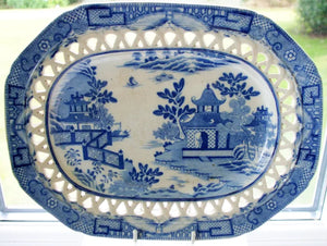 Georgian Blue & White "Chinoiserie Bridgeless" Stand ~ Davenport