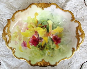 Royal Doulton Porcelain Cabinet Dish, "Orchids" ~ David Dewsberry
