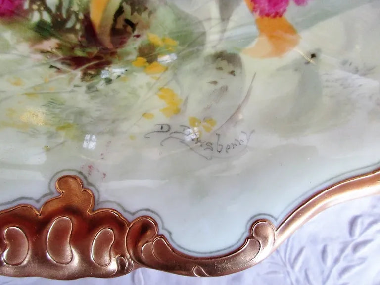 Antique Royal Doulton English Porcelain Cabinet Dish, 