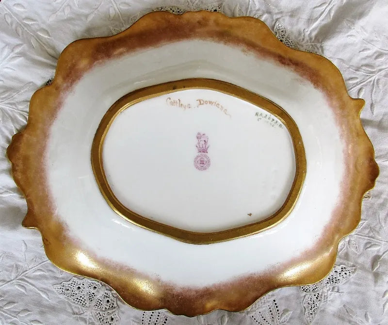 Antique Royal Doulton English Porcelain Cabinet Dish, 