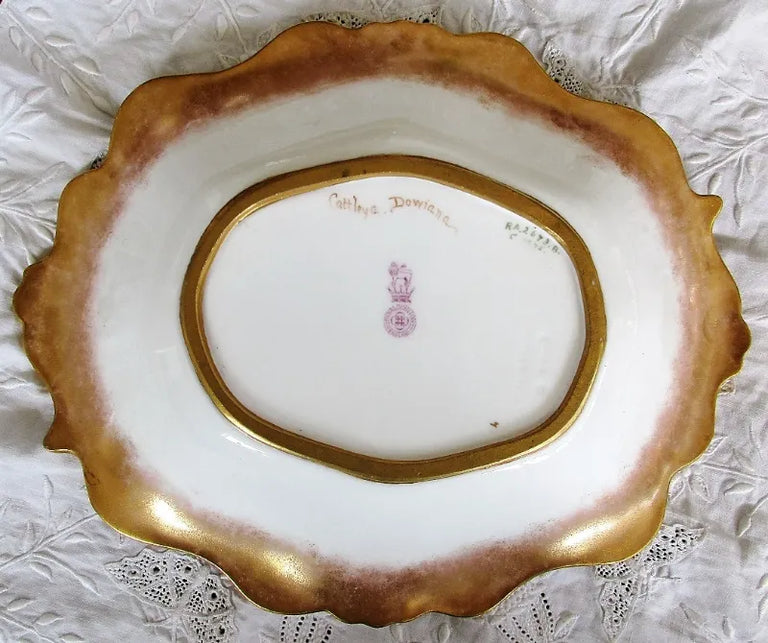 Antique Royal Doulton English Porcelain Cabinet Dish, 