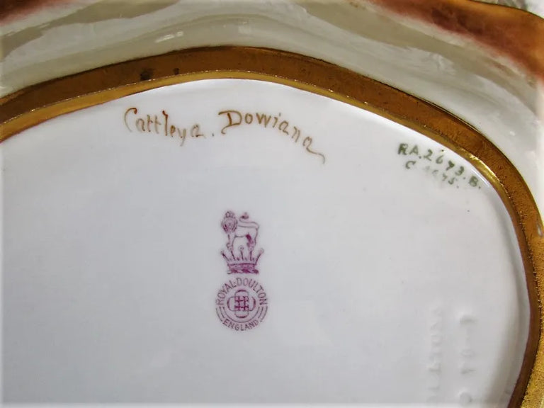 Antique Royal Doulton English Porcelain Cabinet Dish, 