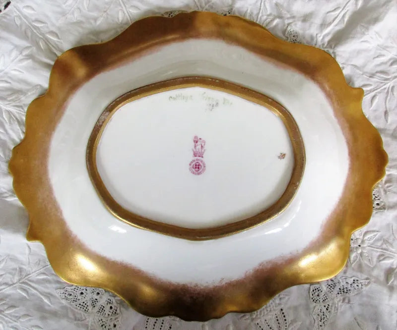 Antique Royal Doulton English Porcelain Cabinet Dish, 