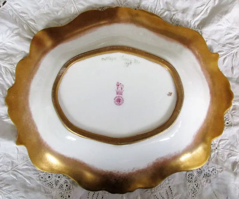 Antique Royal Doulton English Porcelain Cabinet Dish, 