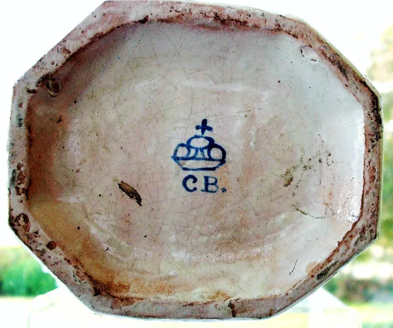 Antique Dutch Delftware Vase and Cover