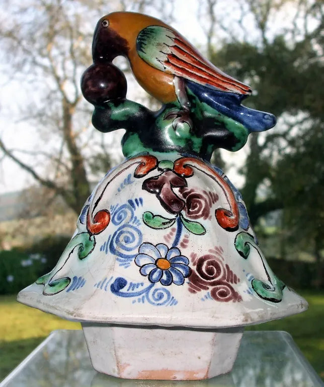 Antique Dutch Delftware Vase and Cover