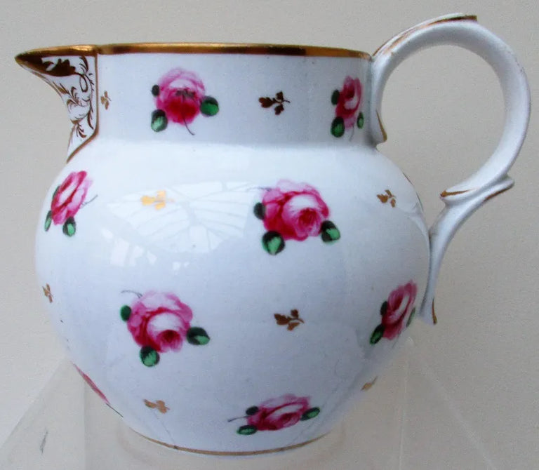 Antique Georgian Derby Porcelain Jug / Pitcher