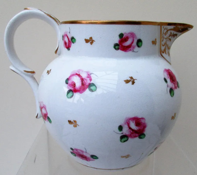 Antique Georgian Derby Porcelain Jug / Pitcher