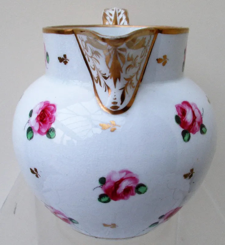 Antique Georgian Derby Porcelain Jug / Pitcher