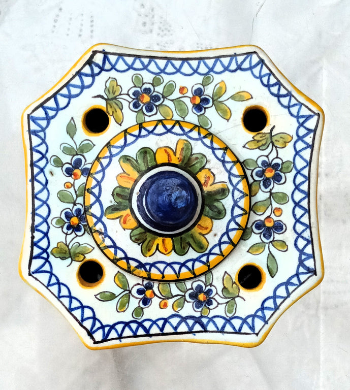 Antique Desvres French Faience Inkwell