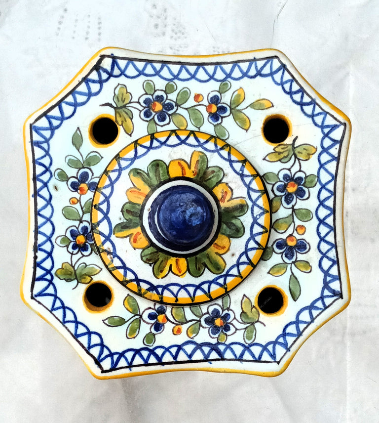 Antique Desvres French Faience Inkwell