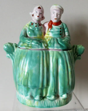 Vintage "Dutch Couple" Biscuit Barrel ~ Arthur Wood & Son