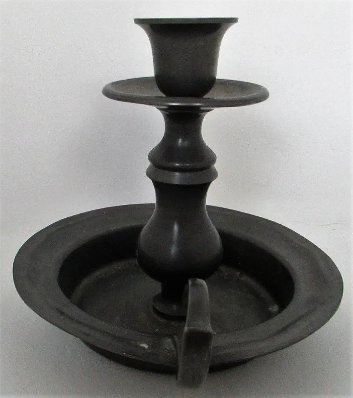 Vintage Dutch Pewter Chamberstick