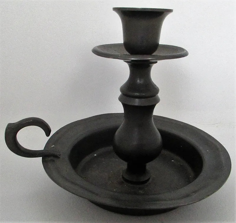 Vintage Dutch Pewter Chamberstick