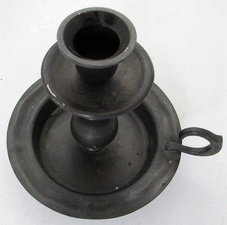Vintage Dutch Pewter Chamberstick