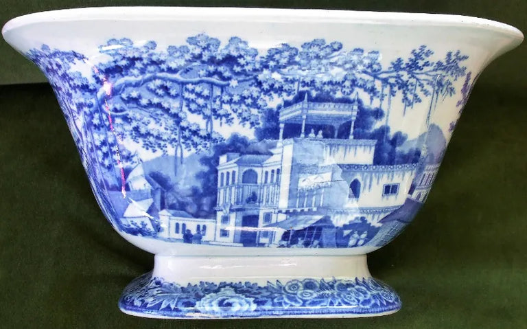 Antique Georgian Blue & White Transfer 