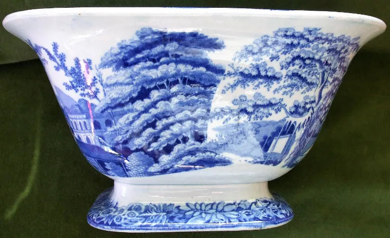 Antique Georgian Blue & White Transfer 
