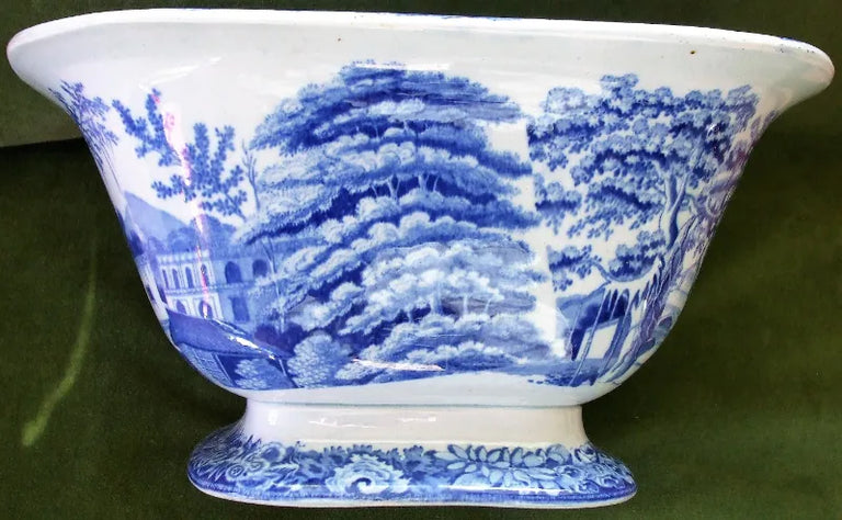 Antique Georgian Blue & White Transfer 