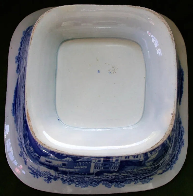 Antique Georgian Blue & White Transfer 