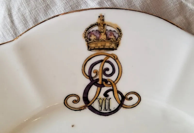 Antique Commemorative Coronation Plate ~ Edward VII & Alexandra ~ Foley