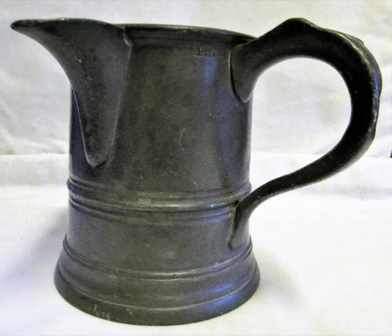 Victorian Pewter Pint Jug ~ Elephant & Castle ~ Tunbridge Wells