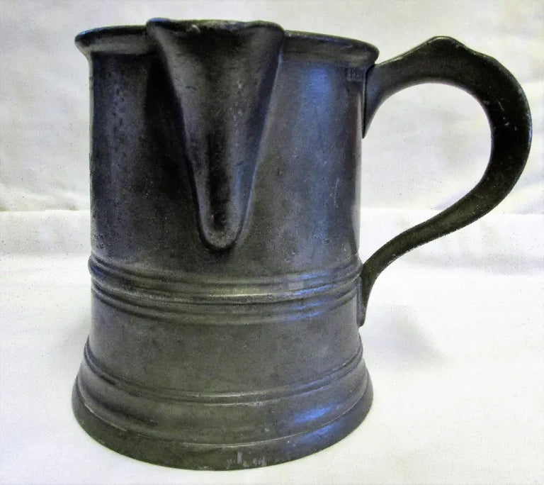 Victorian Pewter Pint Jug ~ Elephant & Castle ~ Tunbridge Wells