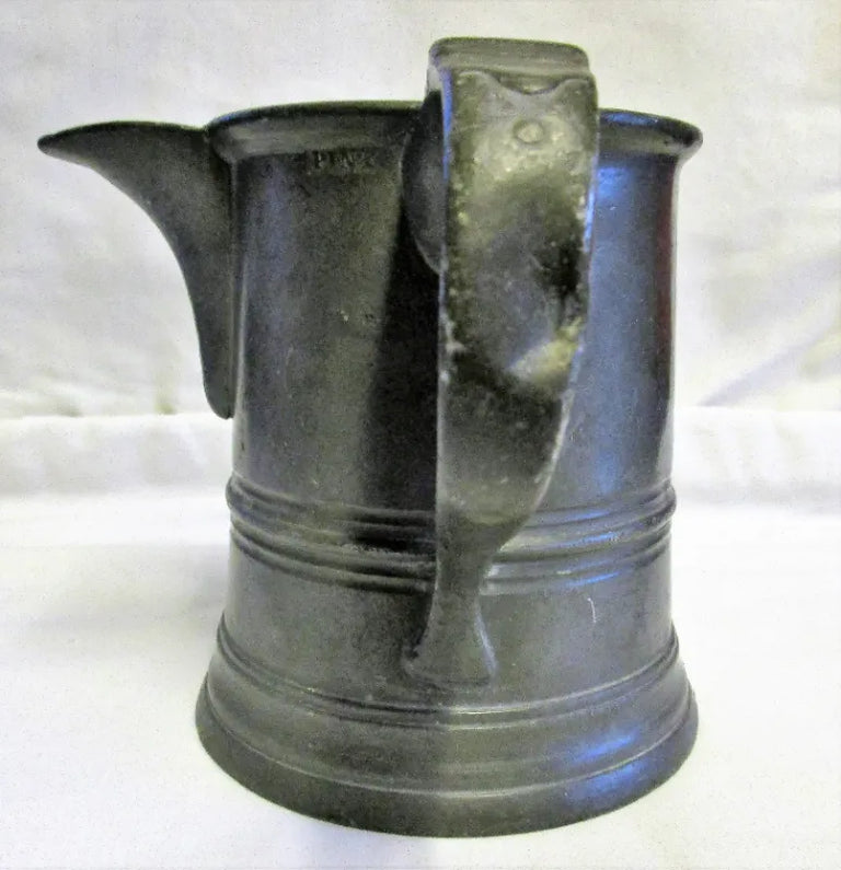 Victorian Pewter Pint Jug ~ Elephant & Castle ~ Tunbridge Wells