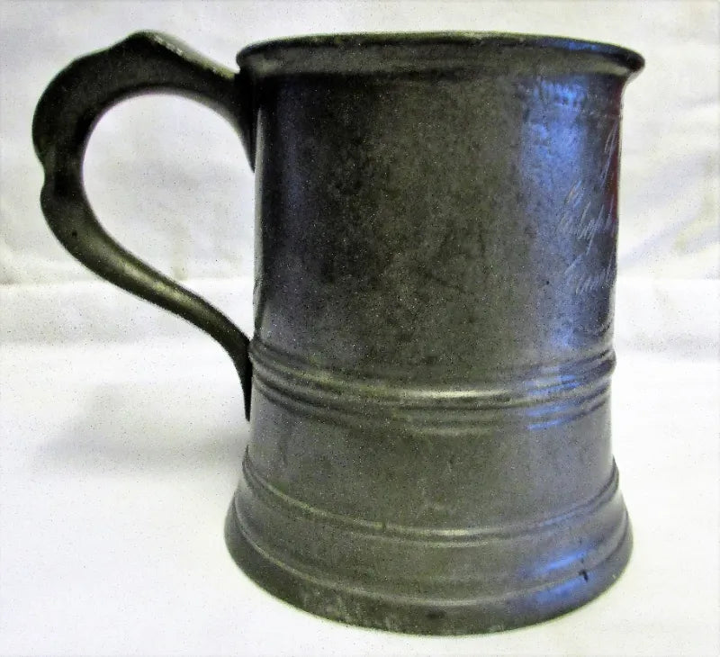 Victorian Pewter Pint Jug ~ Elephant & Castle ~ Tunbridge Wells