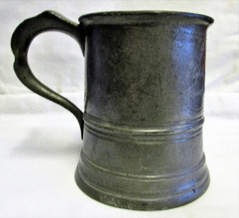 Victorian Pewter Pint Jug ~ Elephant & Castle ~ Tunbridge Wells