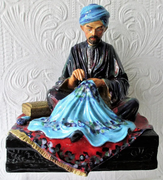 Reginald Johnson ~ Porcelain Figurine ~ "Embroiderer of Kashmir"
