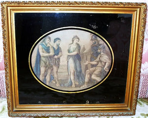 Georgian Framed Engraving ~ "Caractacus before Claudius"