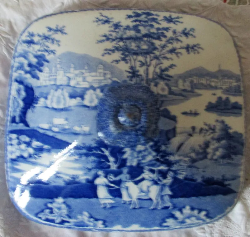 Antique Georgian Blue & White Transfer 