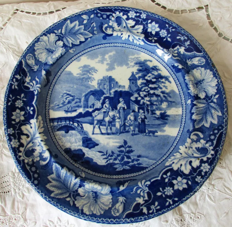 Georgian Blue and White Transfer 