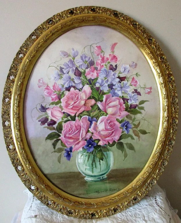 Floral Arrangement 86-2 ~ Watercolour ~ Reg Johnson ~ c. 1986